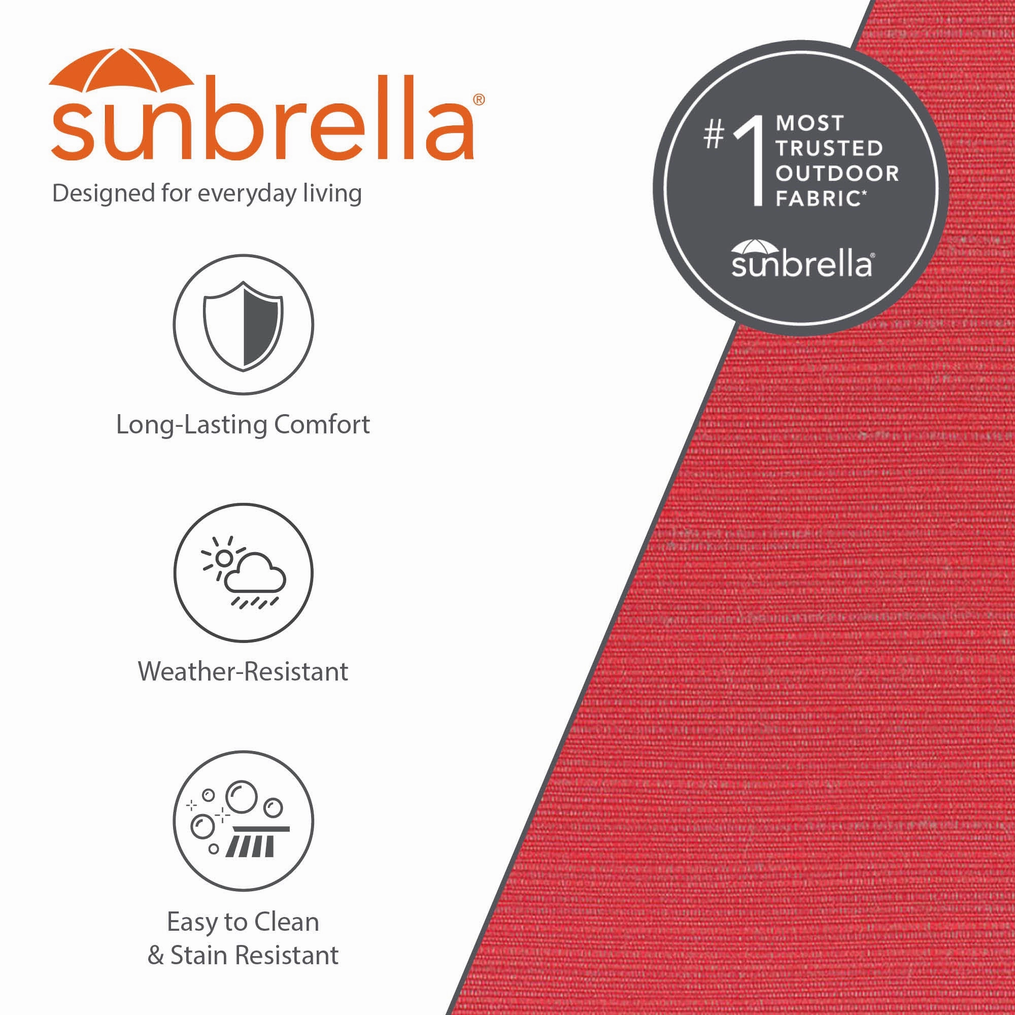 Brazilian Style Sunbrella Hammock - Crimson