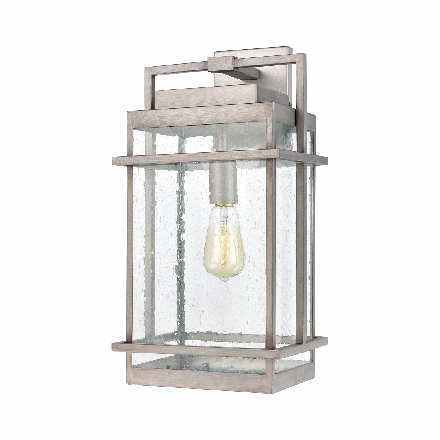 Breckenridge One Light Outdoor Wall Sconce Weathered ZincOutdoor wall sconces with motion sensor
