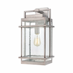 Breckenridge One Light Outdoor Wall Sconce Weathered ZincOutdoor wall sconces with motion sensor