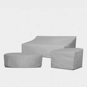 Breeze Xl Aluminum 2 Seat Armless Sofa - Weather Coverwaterproof outdoor sofa cover