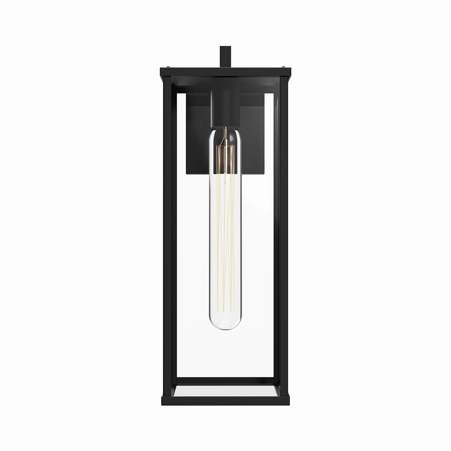 Brentwood One Light Exterior Wall Mount Clear Glass/Textured Black
