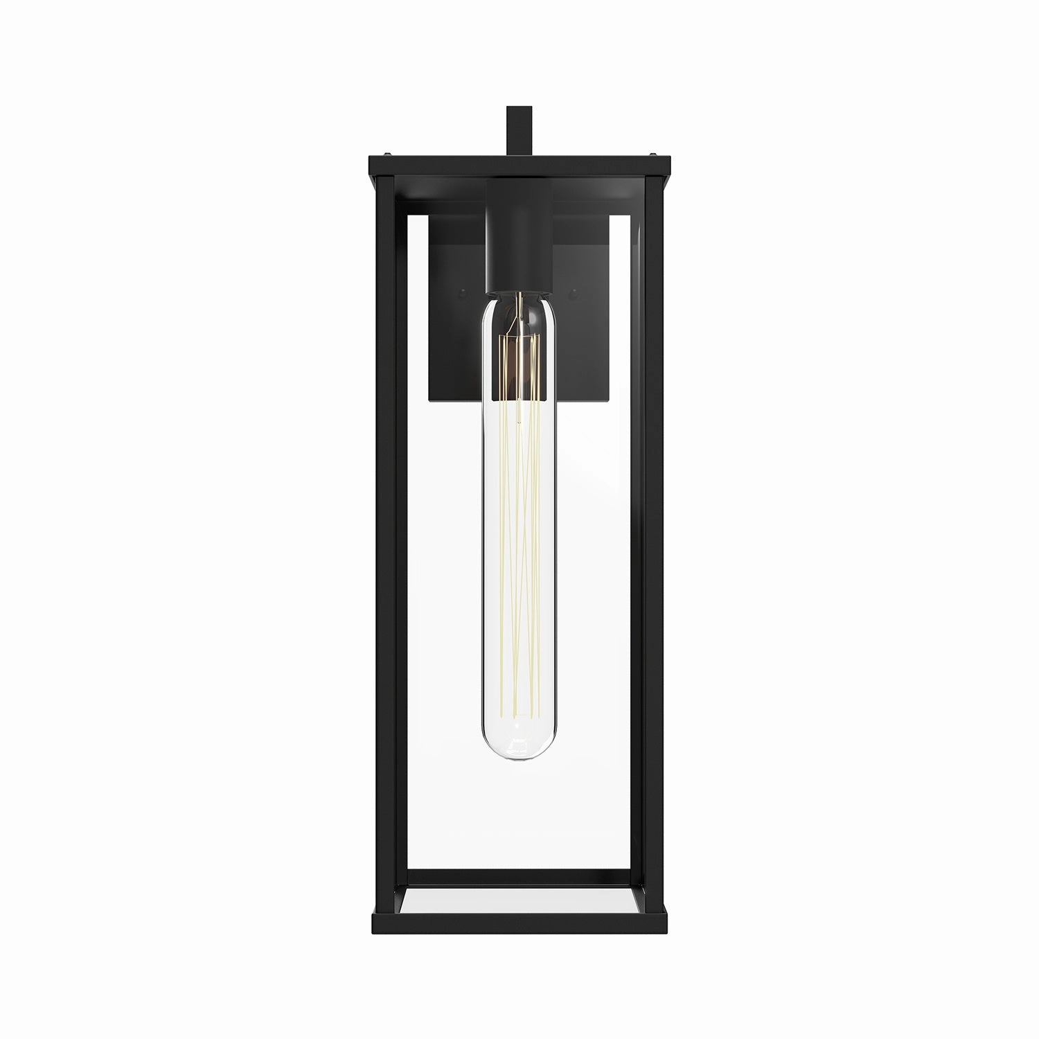 Brentwood One Light Exterior Wall Mount Clear Glass/Textured Black