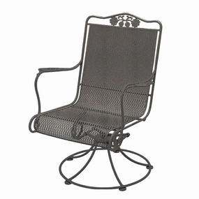 Briarwood Hi-Back Swivel Rockerrust-proof wrought iron garden set