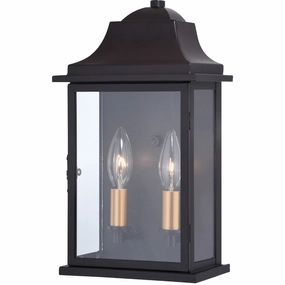 Bristol Two Light Outdoor Wall Mount Oil Burnished Bronze and Light GoldOutdoor wall sconces with motion sensor