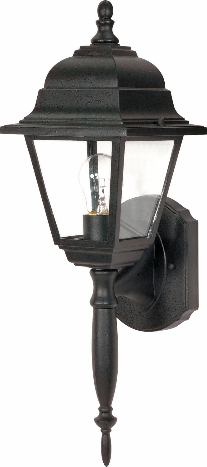 Briton One Light Wall Lantern Textured BlackOutdoor wall sconces with motion sensor