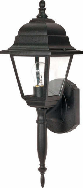 Briton One Light Wall Lantern Textured BlackOutdoor wall sconces with motion sensor