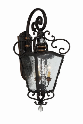 Brixton Ivy Three Light Outdoor Lantern Terraza Village Aged Patina W/Outdoor wall sconces with motion sensor