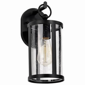 Broadstone One Light Wall Lantern Matte BlackOutdoor wall sconces with motion sensor