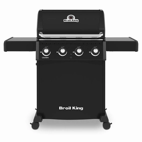 Broil King Crown 410 Gas Grill with 4 Patented Dual-Tube Burners compact BBQ grill for small spaces