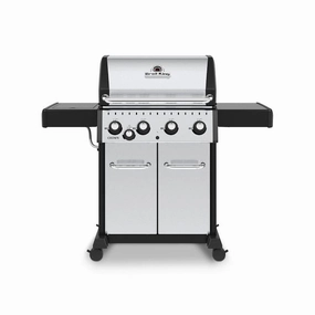 Broil King Crown S 440 Gas Grill with 4 Stainless Steel Dual-Tube Burners compact BBQ grill for small spaces