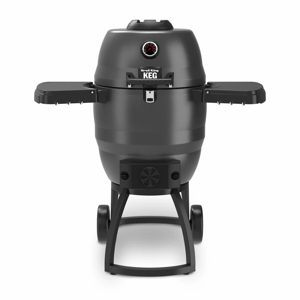 Broil King Keg 5000 Charcoal Smoker 911470 stainless steel BBQ grill with side table
