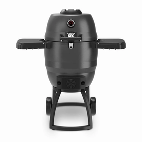 Broil King Keg 5000 Charcoal Smoker 911470 stainless steel BBQ grill with side table