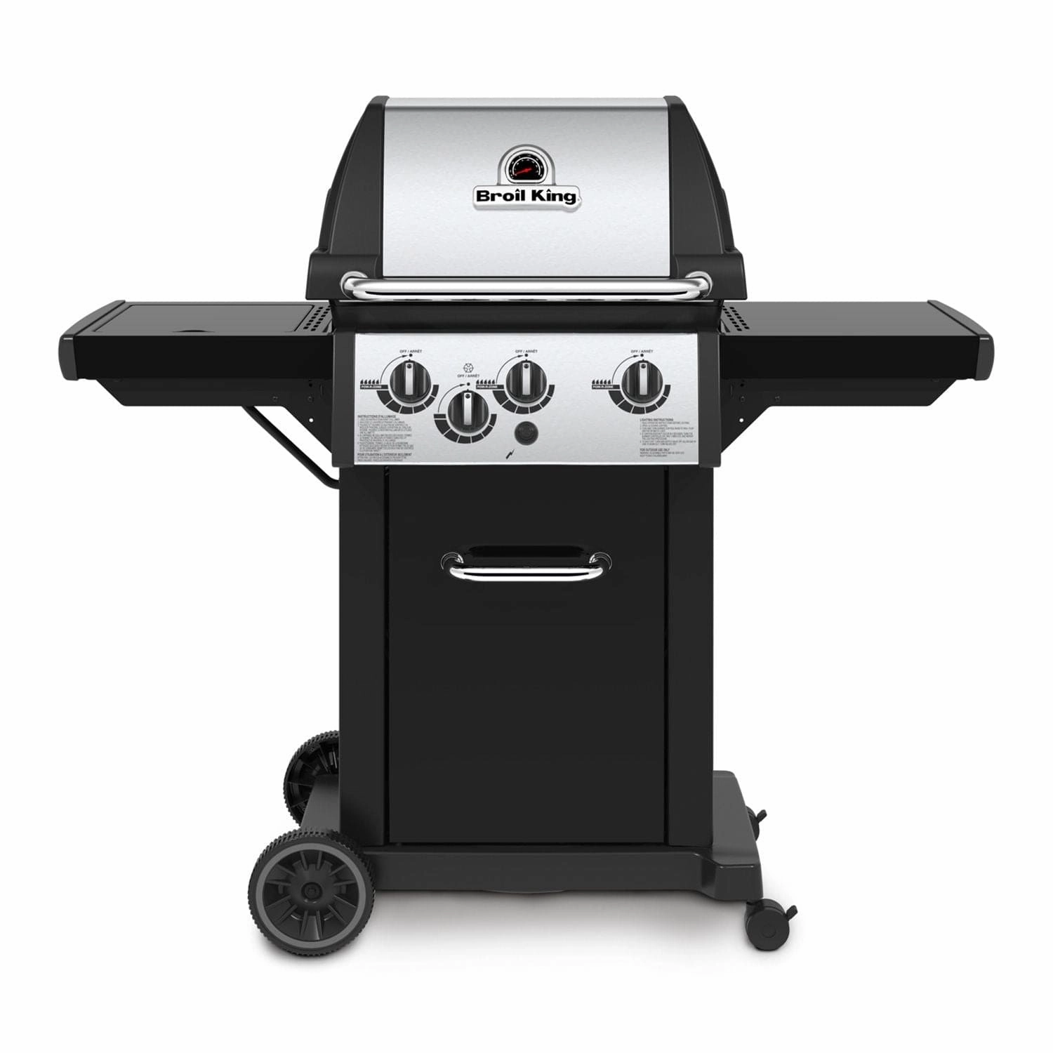 Broil King Monarch 340 Gas Grill with 3 Stainless Steel Dual-Tube Burners compact BBQ grill for small spaces