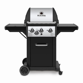 Broil King Monarch 340 Gas Grill with 3 Stainless Steel Dual-Tube Burners compact BBQ grill for small spaces