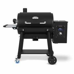 Broil King Regal Pellet 500 PRO 496911 stainless steel BBQ grill with side table