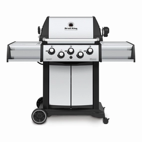 Broil King Signet 390 3-Burner Gas Grill stainless steel BBQ grill with side table