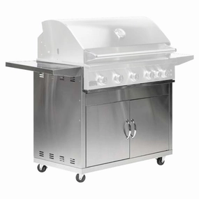 BroilMaster 40-inch Stainless Steel Freestanding Grill Cart BSACT40Stainless steel BBQ tool set