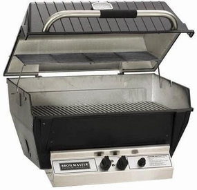 BroilMaster H4X Grill Head with Charmaster Briquets professional outdoor BBQ grill set