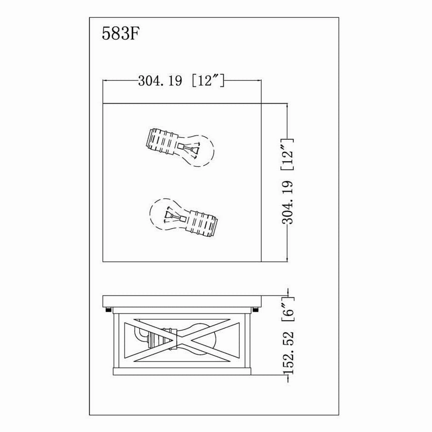 Brookside 2-Light Outdoor Ceiling Light