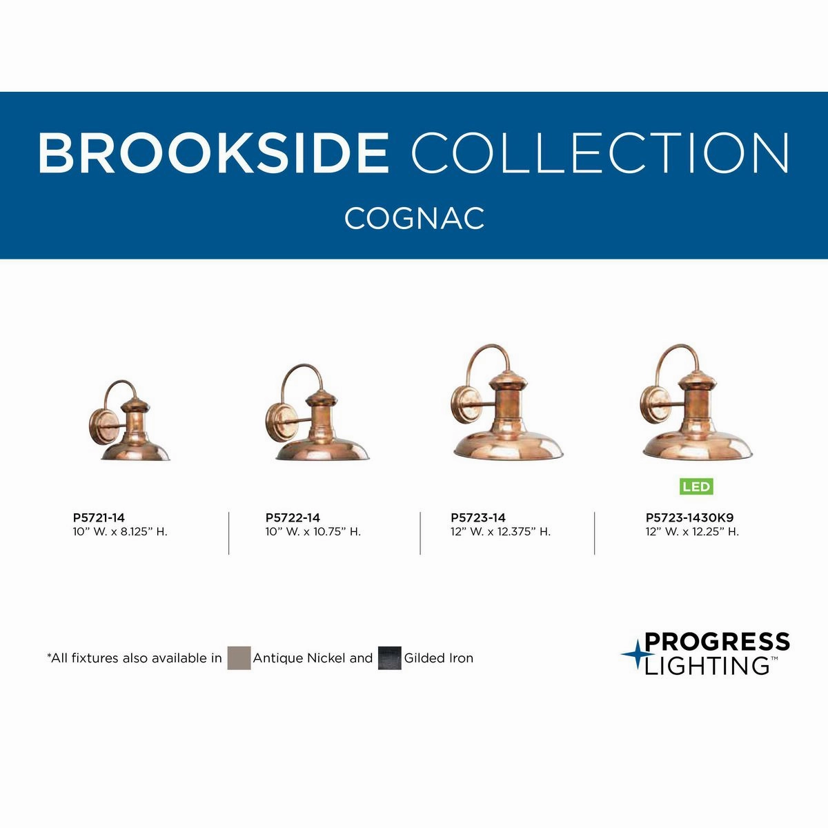 Brookside One Light Wall Lantern Cognac