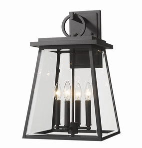 Broughton Four Light Outdoor Wall Light BlackOutdoor wall sconces with motion sensor