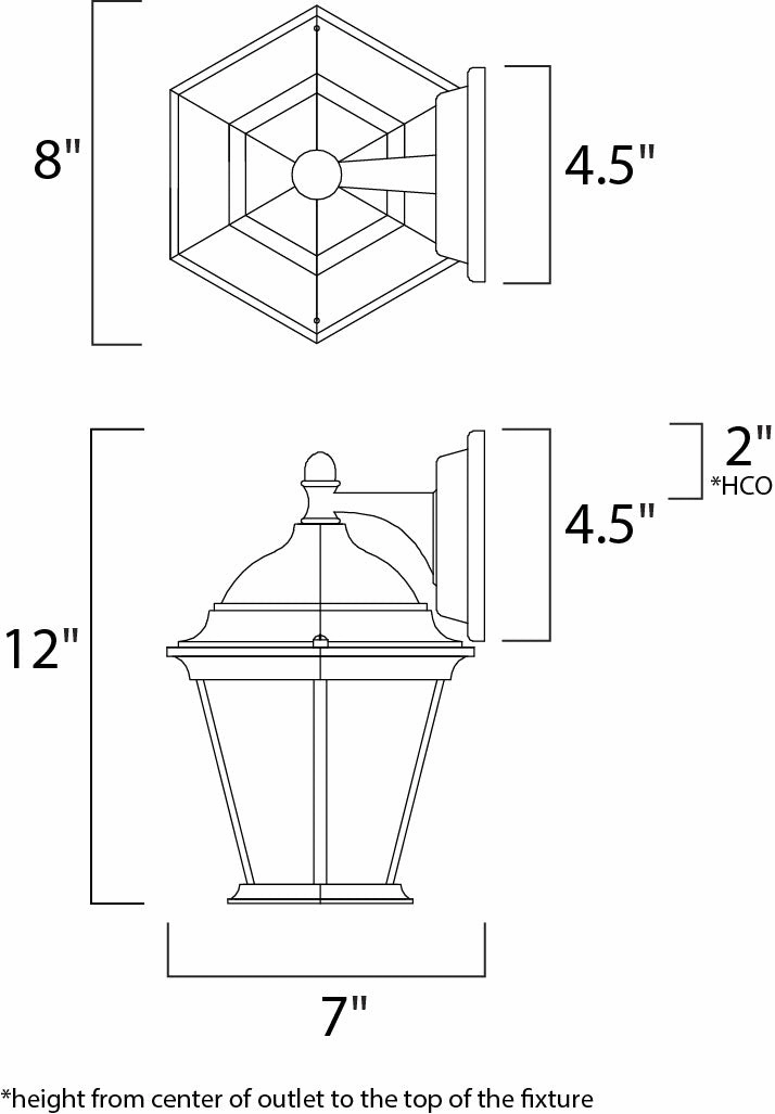 Builder Cast LED E26 LED Outdoor Wall Sconce Black