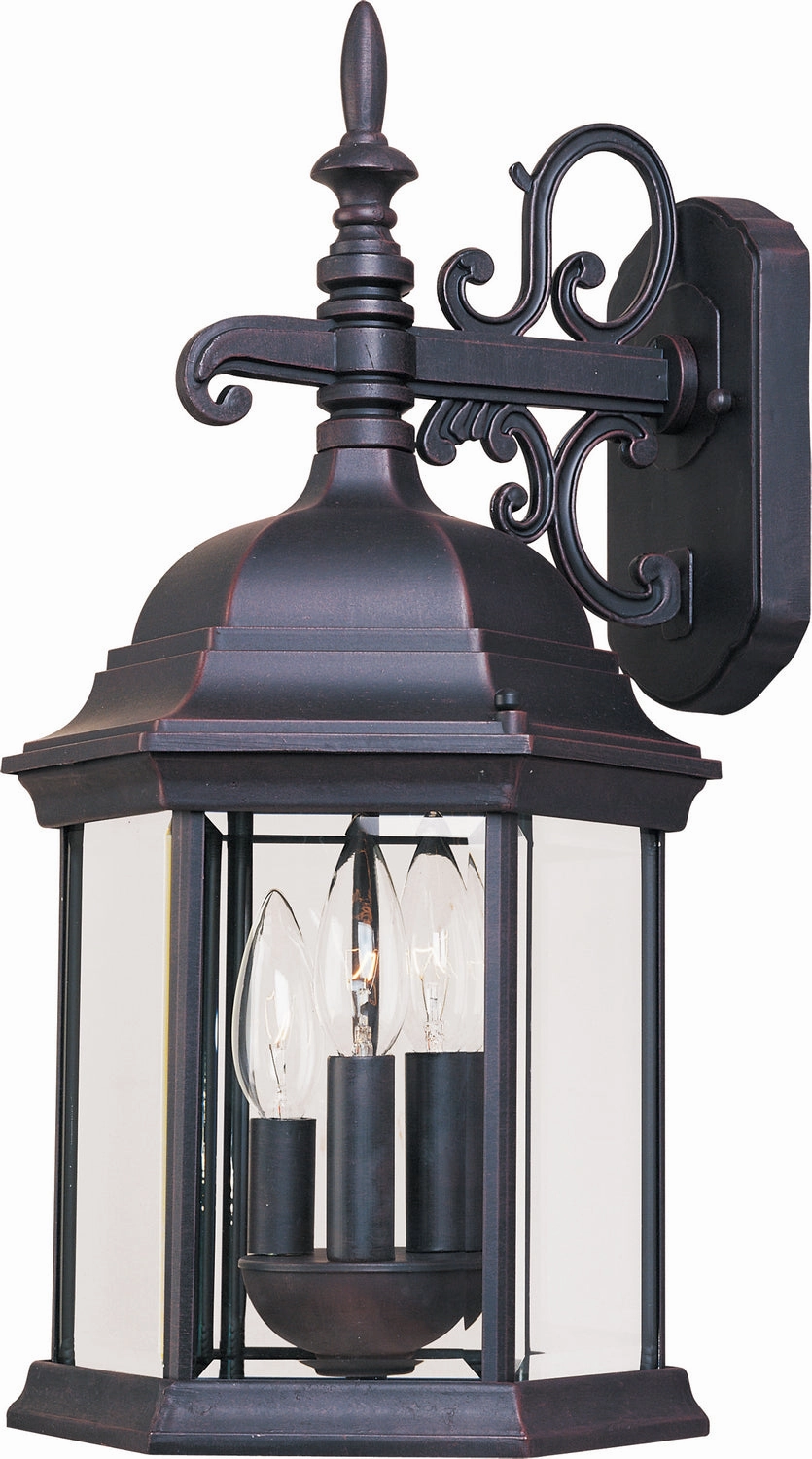 Builder Cast Three Light Outdoor Wall Lantern Empire Bronze