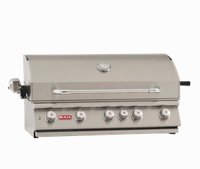Bull Brahma 38-Inch 5-Burner Grill W/ Rotisserie stainless steel BBQ grill with side table
