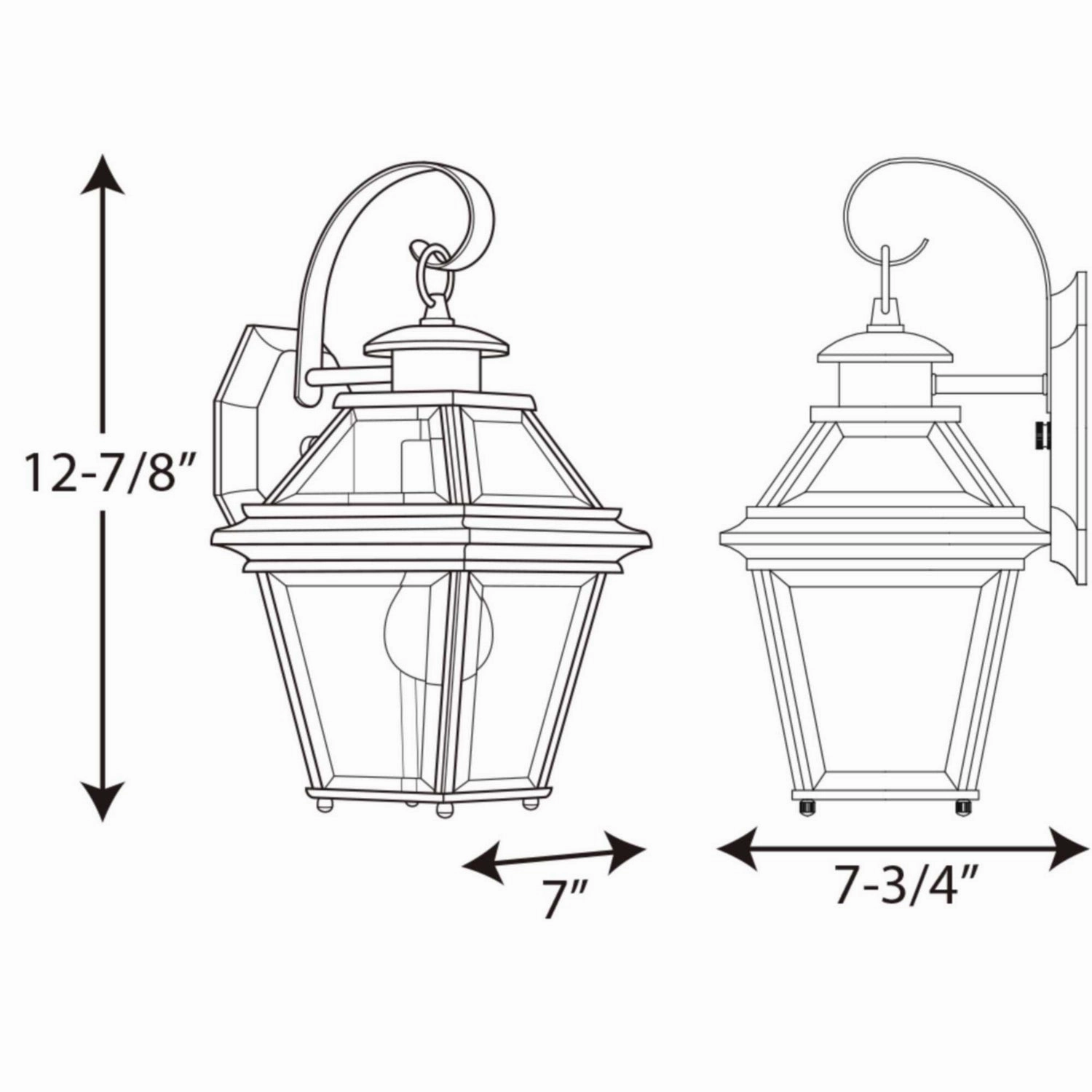 Burlington One Light Wall Lantern Antique Bronze
