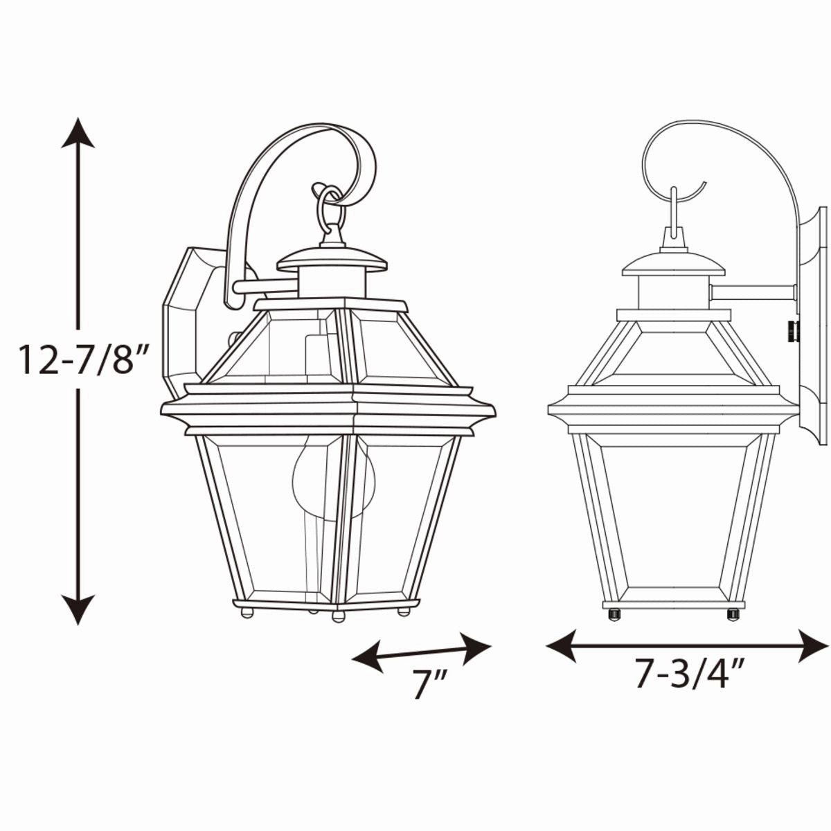 Burlington One Light Wall Lantern Antique Bronze