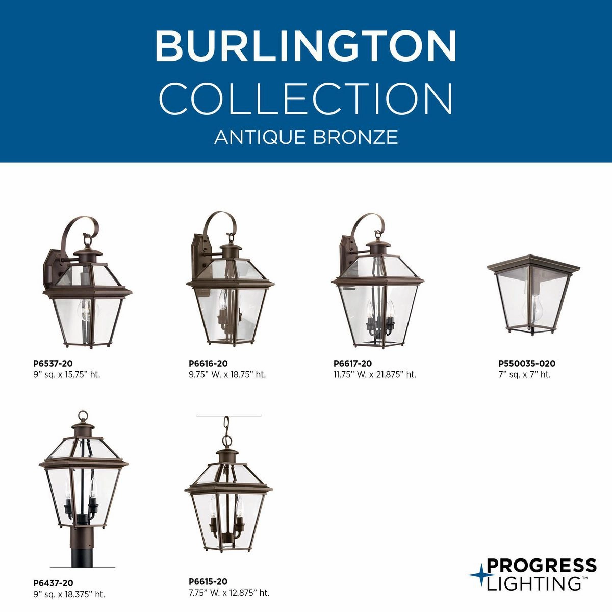 Burlington Three Light Wall Lantern Antique Bronze