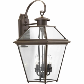 Burlington Three Light Wall Lantern Antique BronzeOutdoor wall sconces with motion sensor