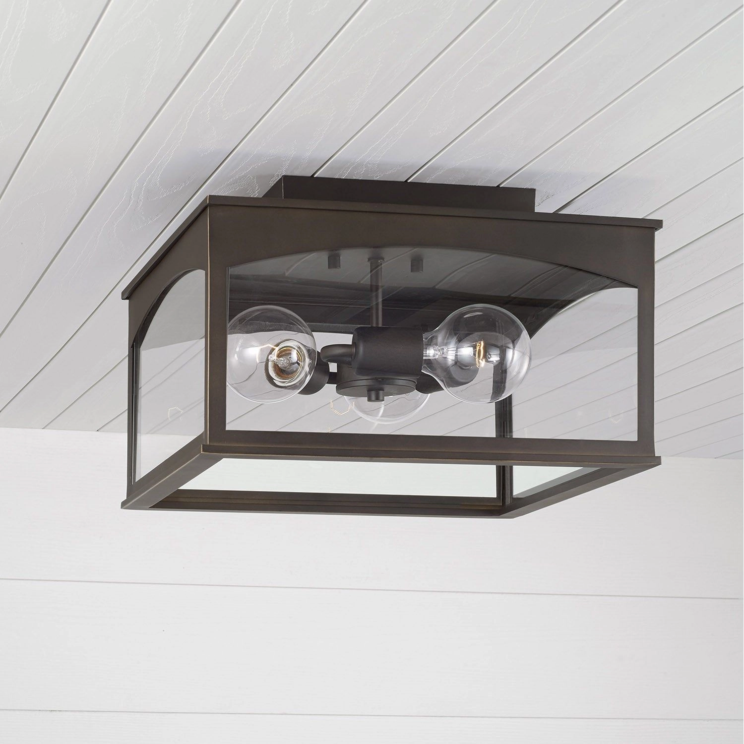 Burton 3-Light Outdoor Flush Mount