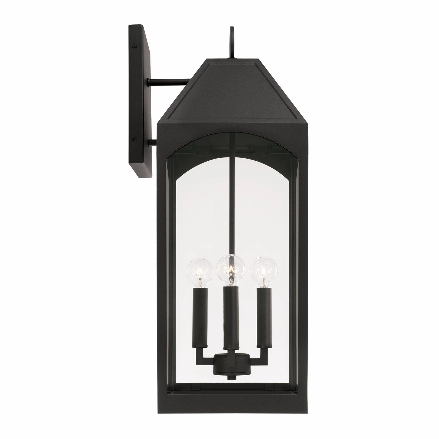Burton Four Light Outdoor Wall Lantern Black