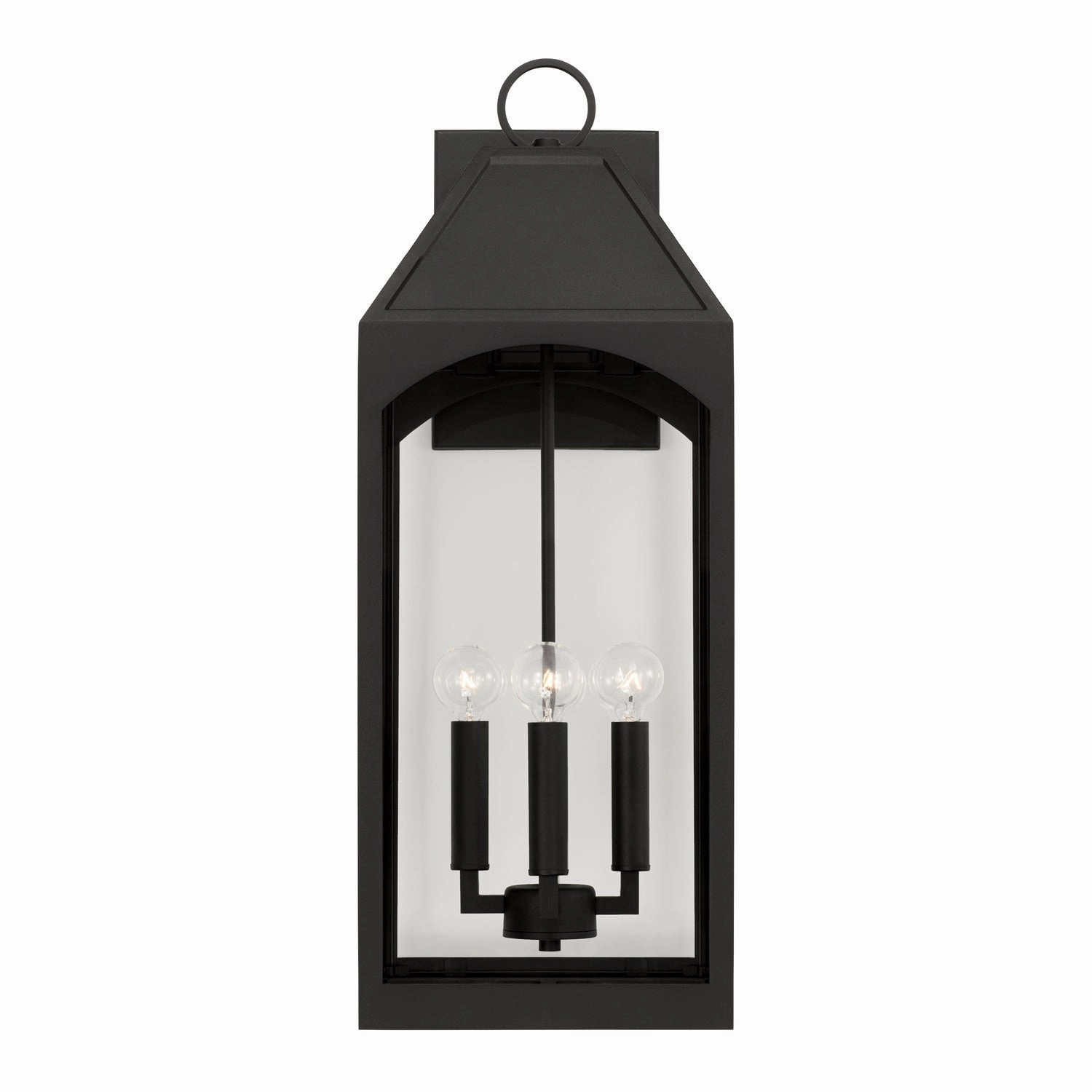 Burton Four Light Outdoor Wall Lantern Black