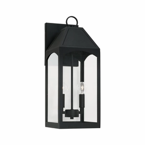 Burton Two Light Outdoor Wall Lantern BlackOutdoor wall sconces with motion sensor