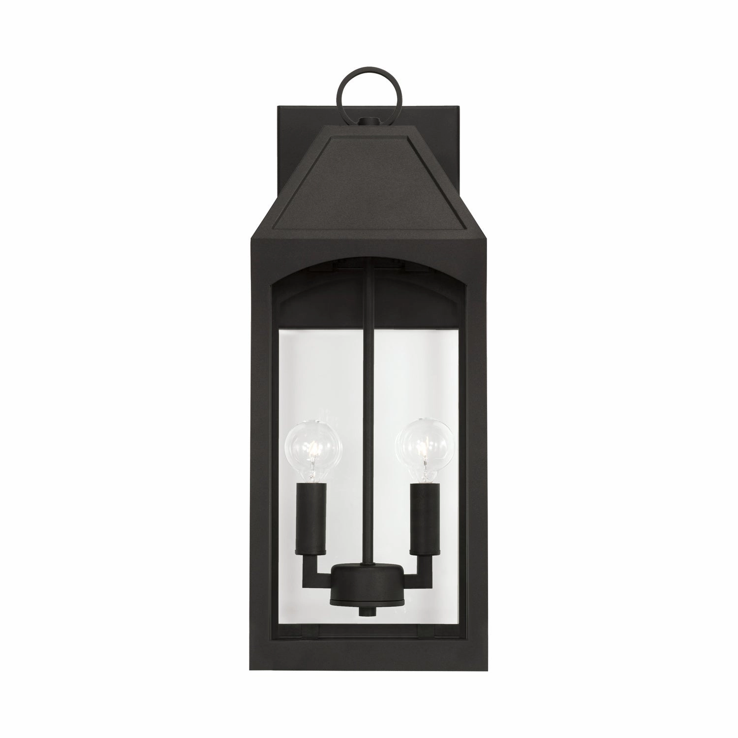 Burton Two Light Outdoor Wall Lantern Black