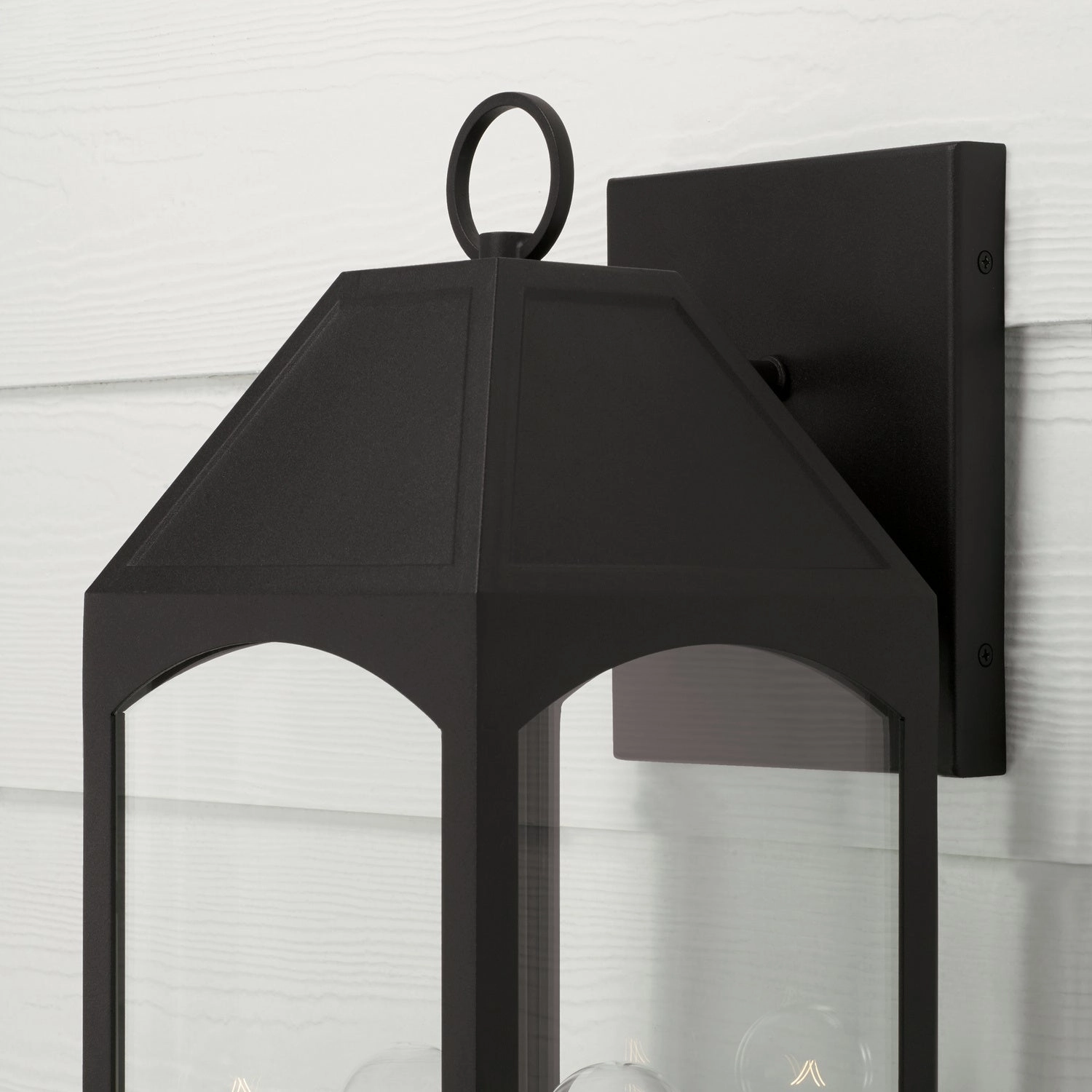 Burton Two Light Outdoor Wall Lantern Black