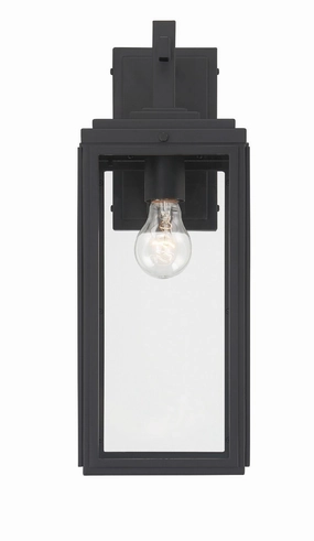 Byron One Light Outdoor Wall Sconce Matte BlackOutdoor wall sconces with motion sensor