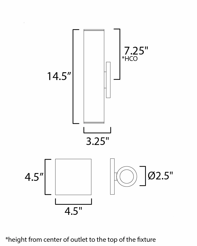 Calibro LED Outdoor Wall Sconce Black