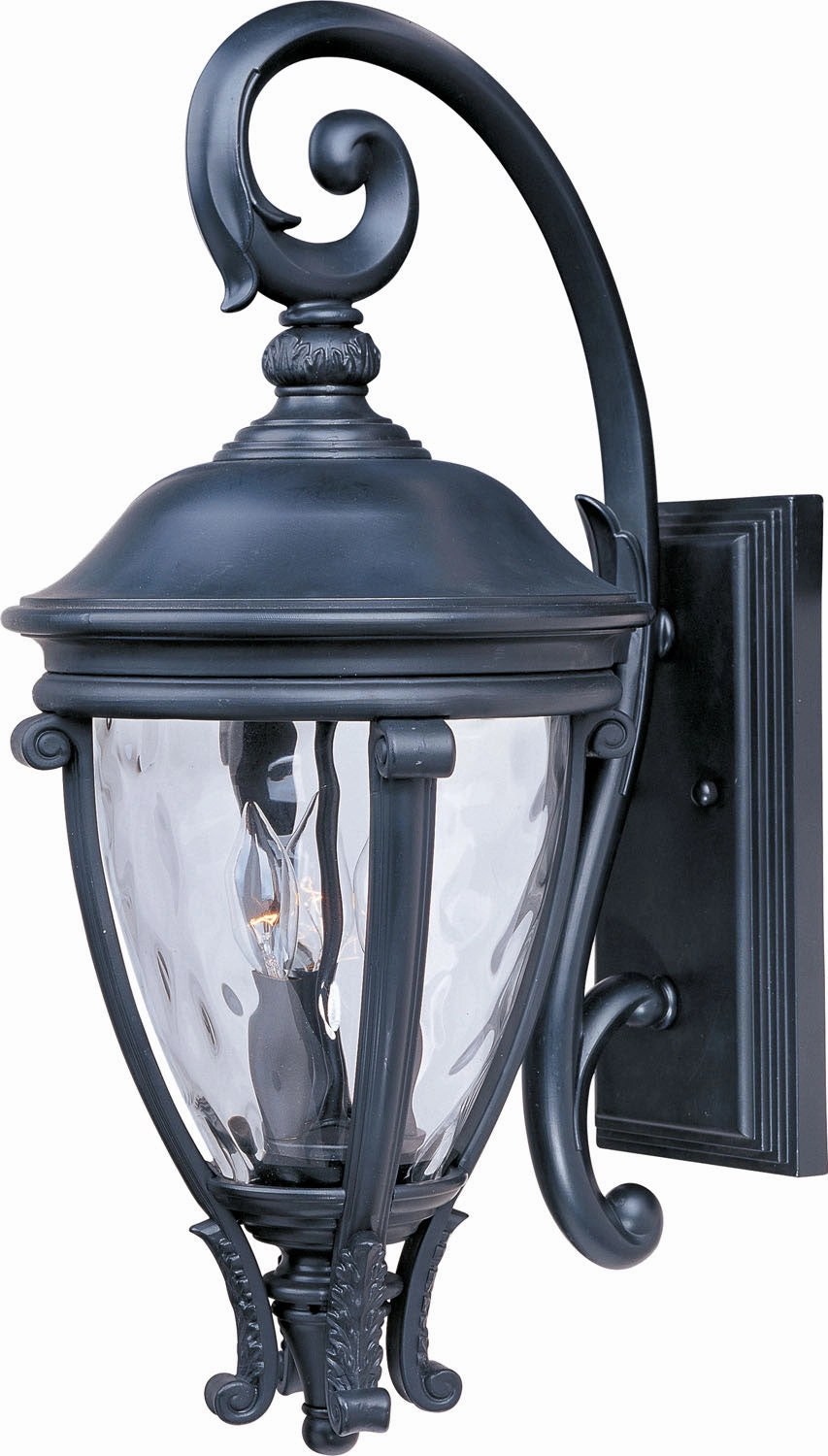 Camden VX Three Light Outdoor Wall Lantern BlackOutdoor wall sconces with motion sensor