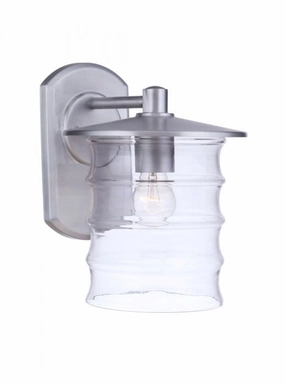 Canon One Light Outdoor Wall Mount Satin AluminumOutdoor wall sconces with motion sensor