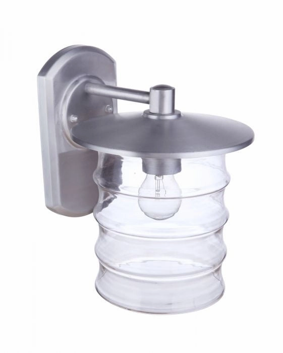 Canon One Light Outdoor Wall Mount Satin Aluminum
