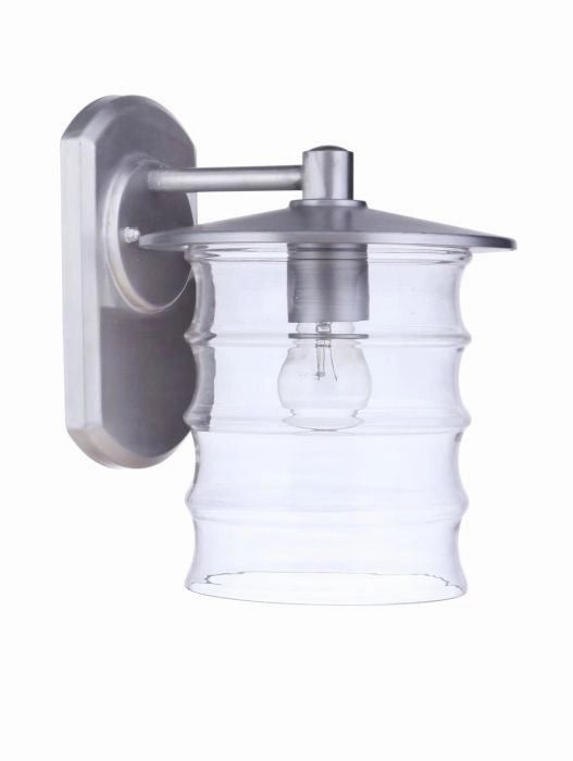 Canon One Light Outdoor Wall Mount Satin Aluminum