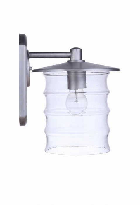 Canon One Light Outdoor Wall Mount Satin Aluminum
