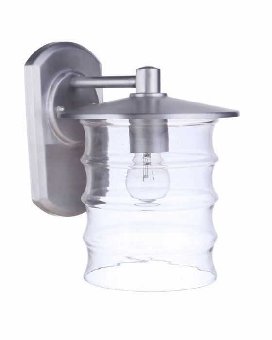 Canon One Light Outdoor Wall Mount Satin Aluminum