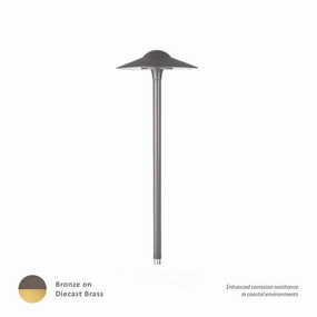 Canopy LED Area Light Bronze On BrassDecorative outdoor post lights