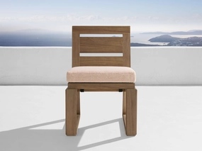 Canyon Outdoor Teak Dining Side Chairoutdoor dining chair with armrests