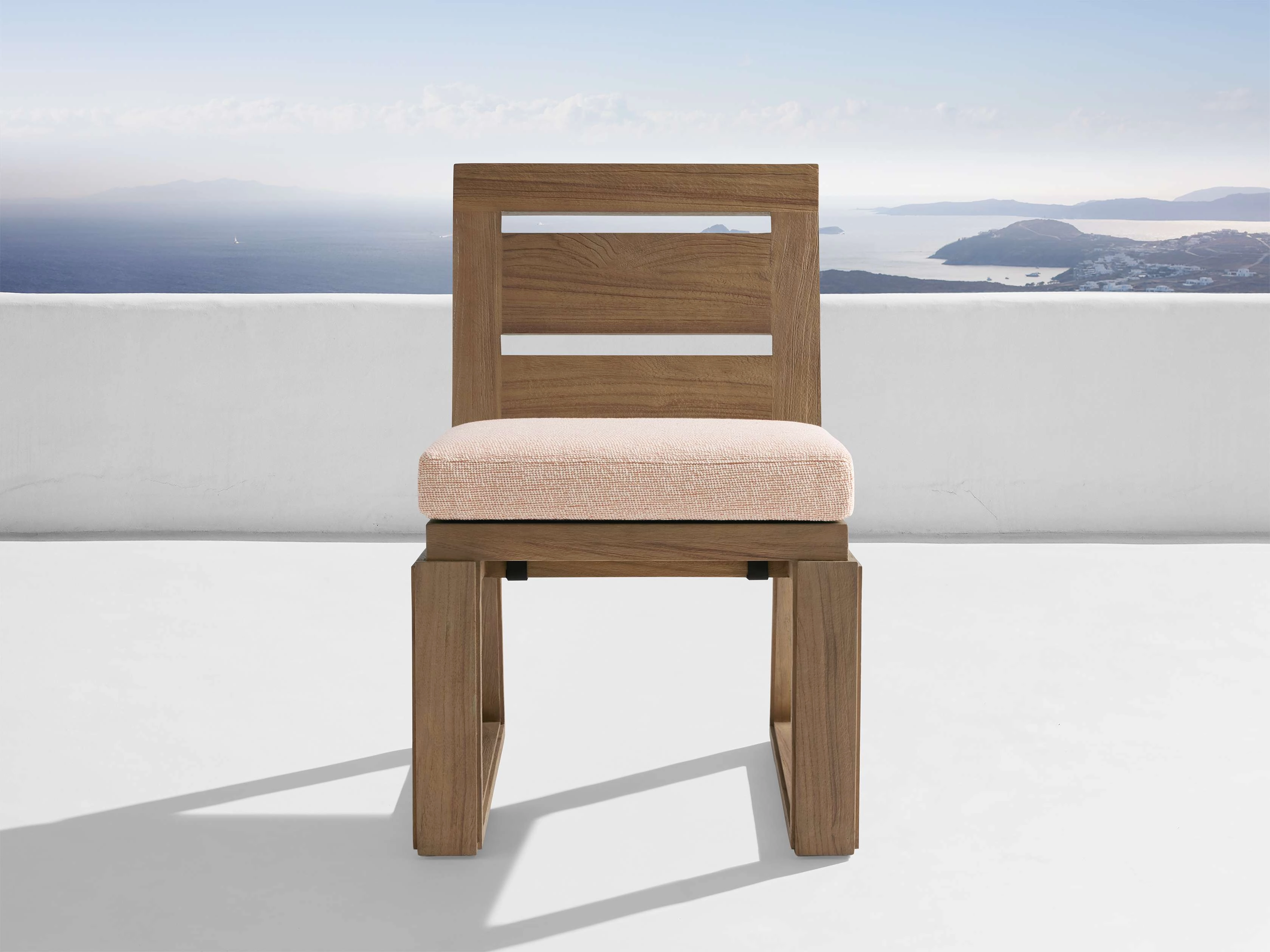 Canyon Outdoor Teak Dining Side Chairoutdoor dining chair with armrests