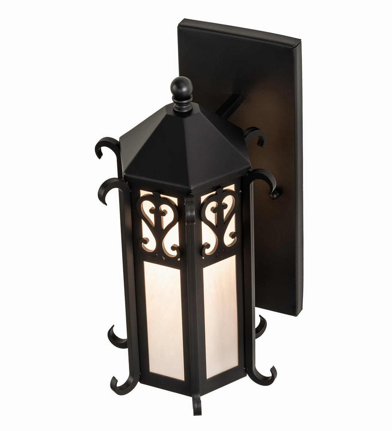 Caprice One Light Wall Sconce Solar Black